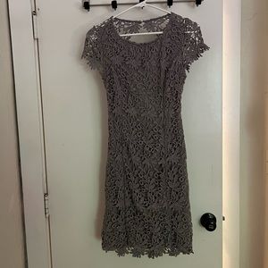Lulu’s grey open back dress